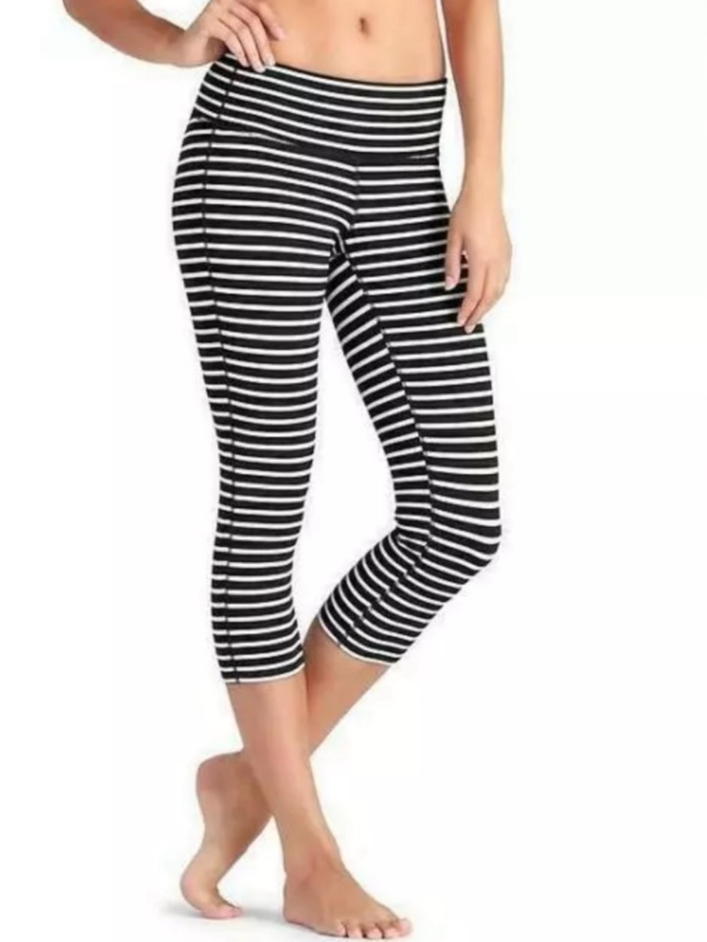 ATHLETA Stripes Chaturanga Capri Yoga Pants
